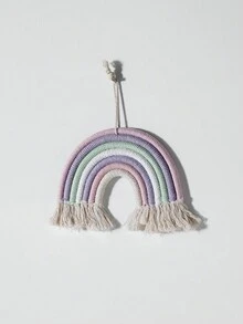 1 tấm thảm treo tường cầu vồng Bohemian dệt tay sáng tạo, trang trí nhà cửa, lý tưởng cho phòng trẻ em - Nhiều màu - Xem 6