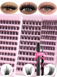 Cuộn mềm tự nhiên DIY 120 sợi mi đơn 10/12/14mm hỗn hợp 0,07mm C siêu nhẹ 10 hàng 120 sợi đơn C cuộn lông mi giả Fairy/Fishtail cho sợi chồn nhẹ không thấm nước Lông mi giả hiệu ứng 3D sợi đơn cho trang điểm tự nhiên, ấn tượng, hàng ngày, lông mi cosplay, trang điểm đầy đủ và mặc hàng ngày, có thể mang theo để sử dụng hàng ngày hoặc đi chơi, với nhíp - Hồng - Xem 1