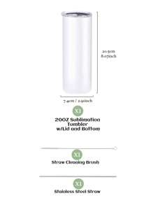 1 oder 25, 20oz Thermo-Doppelwandiger Becher mit schlankem Design & blankem Edelstahl für Sublimation, Schulanfang