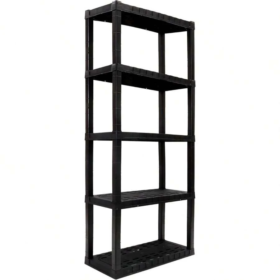 Oskar 5 Tier Plastic Shelf, Garage Shelving Unit, Rack And Storage
