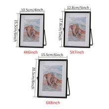 1pc Black Metal Photo Frame With Clear Ps Pane, European Style Creative Home Decor Picture Frame For 6inch/7inch/8inch Photos Gifts Birthday Graduation