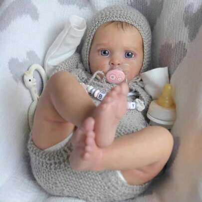 NPK 20英寸重生婴儿娃娃新生儿Jocy柔软可爱身体逼真3D皮肤带可见血管高品质手工娃娃
