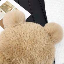 1 件女士冬季毛绒帽子韩版大头围耳塞头帽冬季保暖护脸小冷帽适合作为生日礼物送给男朋友女朋友、母亲节、圣诞节、万圣节等节日礼物 - 彩色 - 查看 5