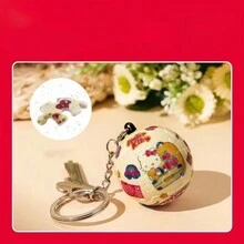 1 件装 DIY 拼图球挂件趣味拼接拼图组装足球篮球挂件小玩具钥匙扣 - 彩色 - 查看 9