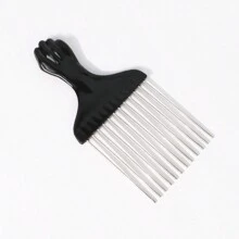 1 pièce Peigne afro en métal poing noir, peigne africain, accessoire de coiffure, outil de coiffure (Halloween, costume de fête, déguisement, festival, bandeau, Halloween, rentrée scolaire, accessoires de voyage, accessoires de cheveux pour femmes)