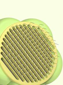 花朵形宠物毛发去除梳，配有不锈钢针，可梳理毛茸茸的朋友的毛发 - 彩色 - 查看 12