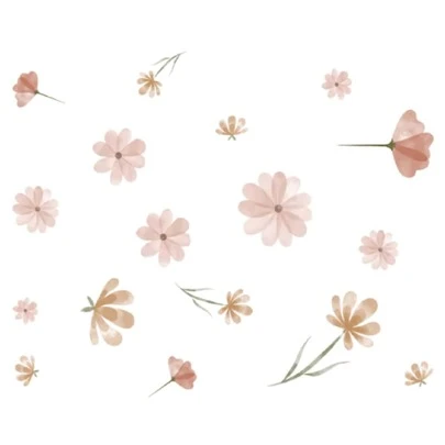 1 Miếng dán tường họa tiết hoa Boho Chic - Miếng dán dễ dán, bán mờ giúp làm mới căn phòng ngay lập tức, hoàn hảo cho mọi bề mặt Quà tặng trang trí tiệc mừng em bé