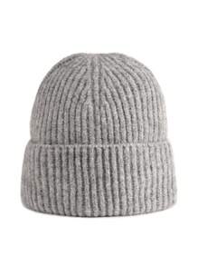 1 pièce Bonnet en tricot de fourrure de lapin unisexe, doux et moelleux, multicolore, tendance, polyvalent, convenant pour la rue, la chaleur, les activités de plein air, Noël