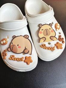 10pcs Cute Capybara (Guinea Pig) Shoe Charms For DIY Decoration - Multicolor - View 1