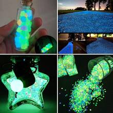 3-5mm/80g 彩砂 夜光鹅卵石 彩色夜光砂 发光石 水族箱园艺荧光鹅卵石 装饰石 水景 - 彩色 - 查看 4