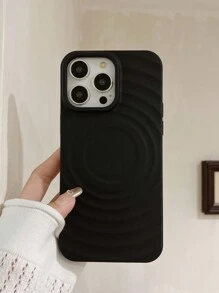 1800G Strong Magnetic Black Wavy MagSafe Phone Case, Compatible With IPhone & Galaxy, Fits 17/17 Pro Max/16/16 Pro Max - Black - View 9