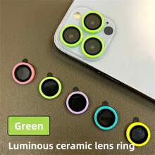 Compatible With Apple 16 Luminous Lens Film, IPhone 15 Pro Luminous Film, Apple Multi-Model Eagle Eye Camera Protection - Green - View 6