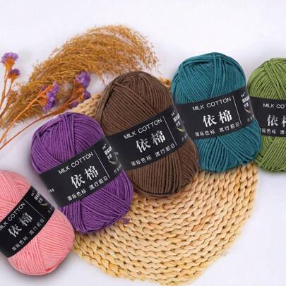 3 件/套 50 克腈纶纱线柔软保暖 DIY 针织材料适用于围巾、玩偶、冬季礼物