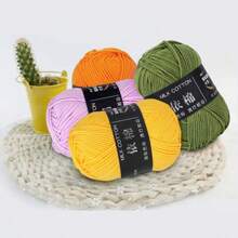 3 件/套 50 克腈纶纱线柔软保暖 DIY 针织材料适用于围巾、玩偶、冬季礼物 - 彩色 - 查看 4