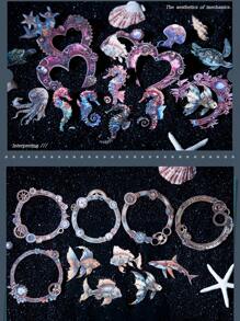 10/20 Miếng Dán PET Sáng Tạo Phong Cách Steampunk, Hoa Phong Tình Yêu, Hoa Tuyết, Keo Dán Trang Trí Dùng Để Gói Quà, Làm Sổ Lưu Niệm, Viết Nhật Ký, v.v. - Lý Tưởng Cho Ốp Điện Thoại, Bình Nước & Dự Án Nghệ Thuật, Vật Liệu Làm Tranh Ghép Tinh Tế - Nhiều màu - Xem 2