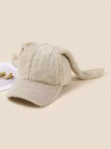 1 件纯色毛茸茸棒球帽，可调节男女通用休闲防晒帽，适合户外春秋旅行海滩度假，Y2K 风格帽子，适合年轻人 - 棒球帽 - 查看 2