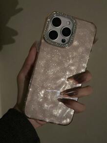 1 Ốp lưng điện thoại iPhone 14, 15/13 đính đá lấp lánh có lỗ camera màu hồng, tương thích với iPhone 11/12/16, iPhone 11/12/13/14/15/16 Pro, iPhone 11/12/13/14/15/16 Pro Max, 14 Plus, 15 Plus Chống nước, Chống sốc, Chống rơi, Chống trầy xước - Hồng - Xem 2