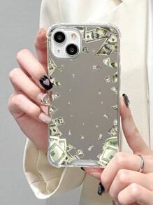 1 Ốp điện thoại tráng gương Acrylic có họa tiết dấu đô la, tương thích với iPhone - Nhiều màu - Xem 1