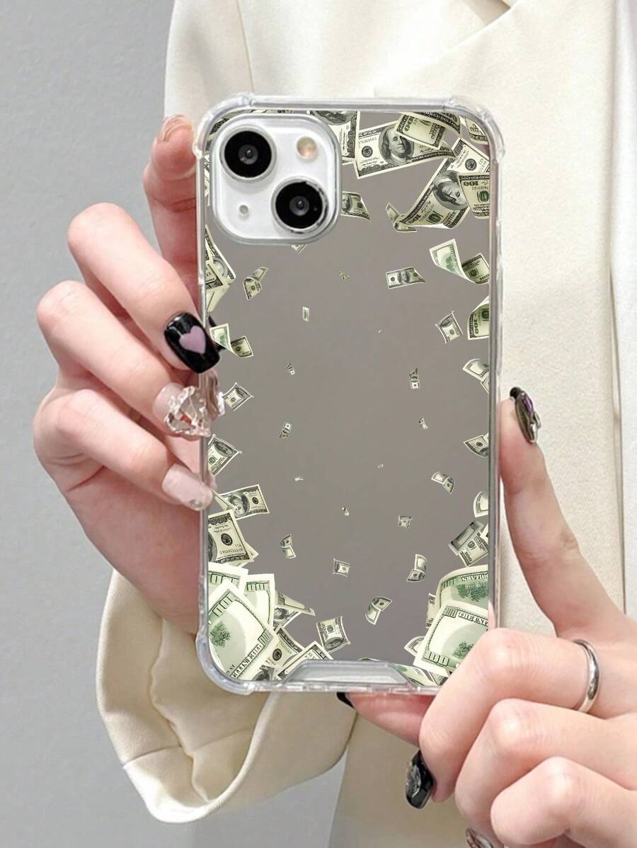 1 Ốp điện thoại tráng gương Acrylic có họa tiết dấu đô la, tương thích với iPhone - Nhiều màu - Xem 1