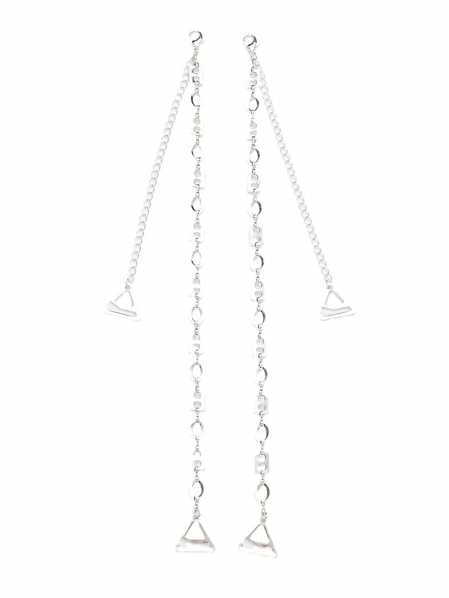 1 Pair 1 Pair Women Sexy Metal AnitiSlip Letter HO Bras Straps Bra