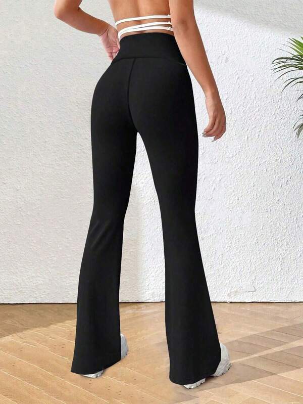 Leggings esportivas femininas de cintura alta e elevação do quadril, primavera e verão, leggings esportivas de alta elasticidade, calças casuais largas, cor pêssego, calças largas, adequadas para esportes de lazer ao ar livre