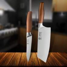 Professional Japanese Kitchen Knives Santoku Knife Stainless Steel Fish Fillet Slicing Meat Cleaver Chef Knife Cooking Tools - Brown - View 19