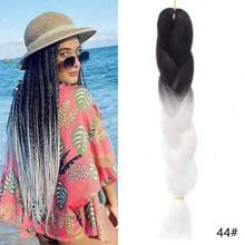 24 英寸渐变色合成发辫预拉伸批发大号编织 KaneKalon 接发 100g/件