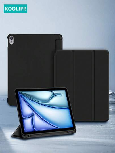 1 pezzo Custodia protettiva in tre sezioni Koolife a colore unito anti-urto, con slot per stilo, anti-polvere e anti-caduta, in TPU+PU, compatibile con IPad 10a generazione 10.9", IPad 10.2" (7a/8a/9a generazione), IPad 5/6 (Air 1/2), IPad Air 3/Pro 10.5", IPad Air 4/5 10.9", IPad Pro 11" (18/20/21/22), IPad Pro 12.9" (18/20/21/22), IPad Mini 4/5/6