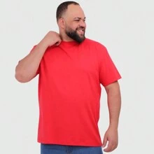 Basic Men's Plus Size T-Shirt 100% Cotton 30.1 Combed Best Knit On The Market Original From The Robles Brand - Đỏ - Xem 6