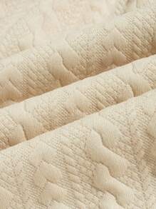 Men's Drawstring Waist Pocket Jacquard Casual Shorts - Apricot - View 3