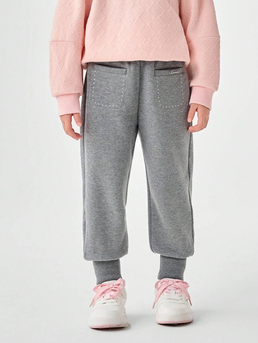 Vanchenl Sherpa gevoerde joggingbroek voor dames, winter, atletisch, hardlopen, joggingbroek, fleece broek, L