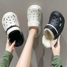 Cave Shoes Cotton Slippers Winter Padded Female New Thick Bottom Baotou Shoes Comfortable Warm Couple Cotton Slippers Men - D - View 2
