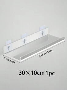 2个15英寸亚克力悬浮壁挂架，透明浴室壁挂式收纳架，隐形浴室置物架，家居装饰书架浴室配件 - 無色 - 查看 14