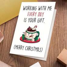 1 张俏皮圣诞贺卡，适合同事，幽默节日问候，适合工作伙伴，有趣的老板圣诞礼品卡（带信封），有趣的节日问候，节日纸卡（带信封），适合任何收件人 - 黃色 - 查看 5