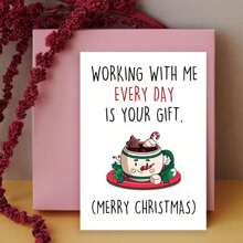 1 张俏皮圣诞贺卡，适合同事，幽默节日问候，适合工作伙伴，有趣的老板圣诞礼品卡（带信封），有趣的节日问候，节日纸卡（带信封），适合任何收件人 - 黃色 - 查看 3