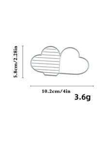 1/2pcs Heart Shape Metal Cutting Die - For Making Paper Cards, Scrapbooking, DIY Cards, Decorations For Album Crafts - Precise Cutting, Easy To Use, Multipurpose Design
