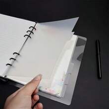 1 Set A5 Loose Leaf Binder Divider Tabs, Week Labels (Transparent, Black, White), Binder Dividers With 6 Rings A5 Plastic Tabs, Planner Dividers, Budget Planner, Personal Planner, Planner Inserts, Made Of PVC For Easy Organization And Record Keeping,Back To School,School Supplies