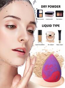 2pcs Makeup Sponges, Suitable For Cream And Powder Concealers, Loose Powder And Other Cosmetics Application - Multicolor - View 8