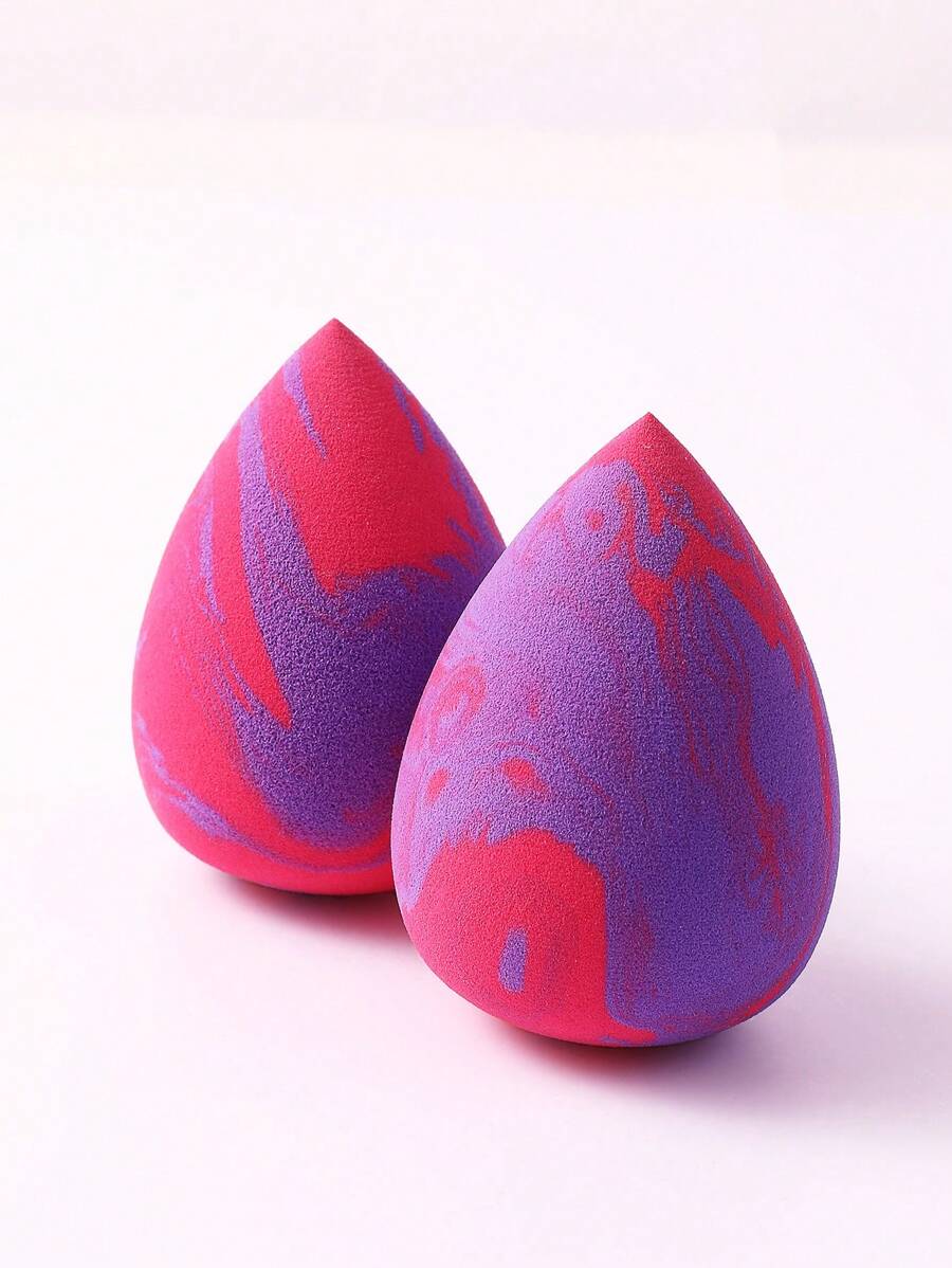 2pcs Makeup Sponges, Suitable For Cream And Powder Concealers, Loose Powder And Other Cosmetics Application - Multicolor - View 1