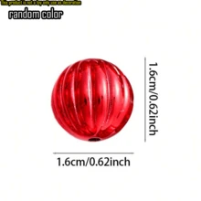 15 件/套 16 毫米亚克力圆形南瓜珠，适合 DIY 圣诞手链、项链、圣诞树装饰 - 彩色 - 查看 7