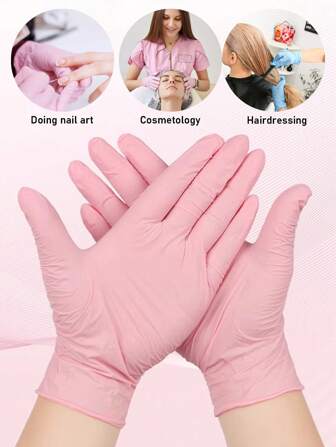 50/30/10 一次性丁腈手套，适用于美甲、美容院、理发店、美甲沙龙、家居、厨房、浴室清洁、防护手套。另有 200 支清洁棒、美容清洁消毒棒、美甲用品、美甲工具、美甲工具、返校用品、指甲、按压式美甲工具