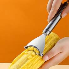 1pc Stainless Steel Corn Peeler Tool, Alloy Corn Stripper, Kitchen Gadget, Efficient Corn Kernel Remover, High Quality Corn Peeling Tool, Multifunctional Vegetable Peeler
