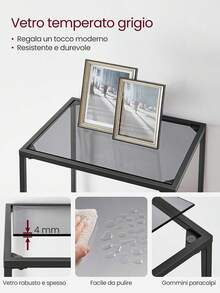 VASAGLE Storage Rack - gri ve siyah - Görünüm 2