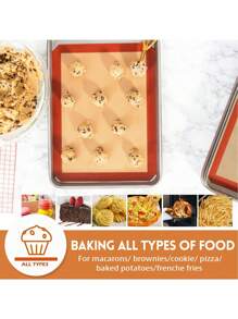 2pcs Silicone Baking Mat Sheet - Reusable Silicone Baking Sheet - Easy & Convenient Nonstick Baking Supplies - 16.5"X11.6" Silicone Mats For Baking - Baking Mat For Oven