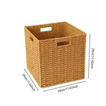 1pc Handmade Paper Rope Woven Storage Basket, Foldable Organizer Box For Shelves, Decoration, Multi-Purpose Non-Waterproof Storage For Clothes, Snacks, Toys, Etc. - Multicolor - View 7