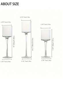 Glass Candle Holder For Table Centerpiece - Tall Tea Lights Candle Holder, Elegant Clear Long Stem Candle Holders For Pillar Candles, Floating Candle Holder For Wedding, Party, Home Decor, Set Of 3,Halloween And Christmas Decorations Gifts Birthday Graduation