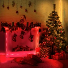 Tira de Iluminação Inteligente LED RGB, Sincronização de Música com Mudança de Cor e Controle por Aplicativo, Adequado para Quarto, Cozinha, TV, Casa, Parede, Festa, Decoração de Natal, Melhores Presentes