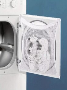 1 pièce de sac de lavage en maille réutilisable pour le séchage des chaussures, sac de laveuse et sécheuse zippé rectangulaire avec sangles ajustables, filet à mailles alvéolées pour sécher les chaussures de sport, pour les vêtements et la buanderie, sacs de lavage