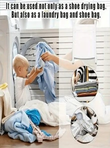 1 pièce de sac de lavage en maille réutilisable pour le séchage des chaussures, sac de laveuse et sécheuse zippé rectangulaire avec sangles ajustables, filet à mailles alvéolées pour sécher les chaussures de sport, pour les vêtements et la buanderie, sacs de lavage