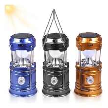 Multifunction Portable Light, Portable, Rechargeable, Solar Camping Light, Outdoor Camping Light, Home Emergency Light - Gold - View 2